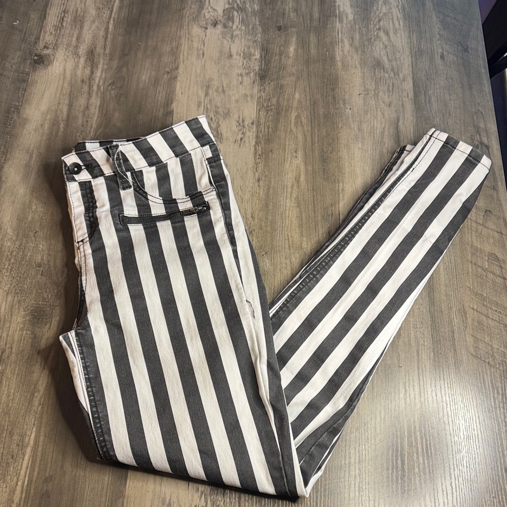 Blackheart Monochrome Striped Pants